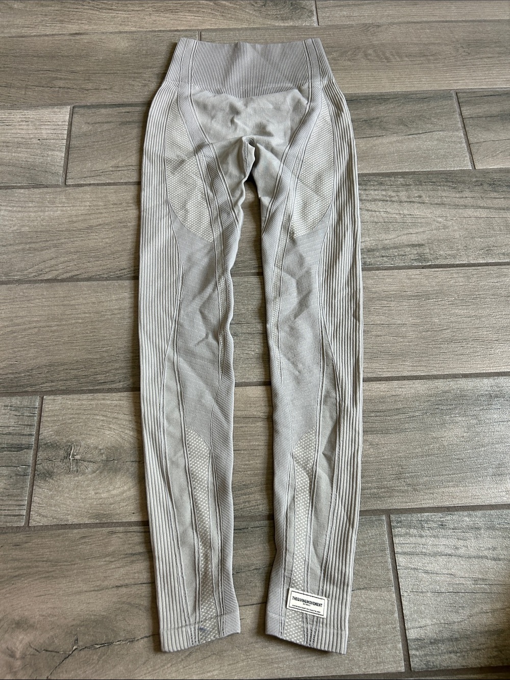 High-Waist Seamless Light Gray Leggings